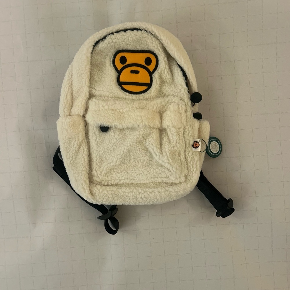 BAPE Baby Milo Mini Fur Backpack Ivory